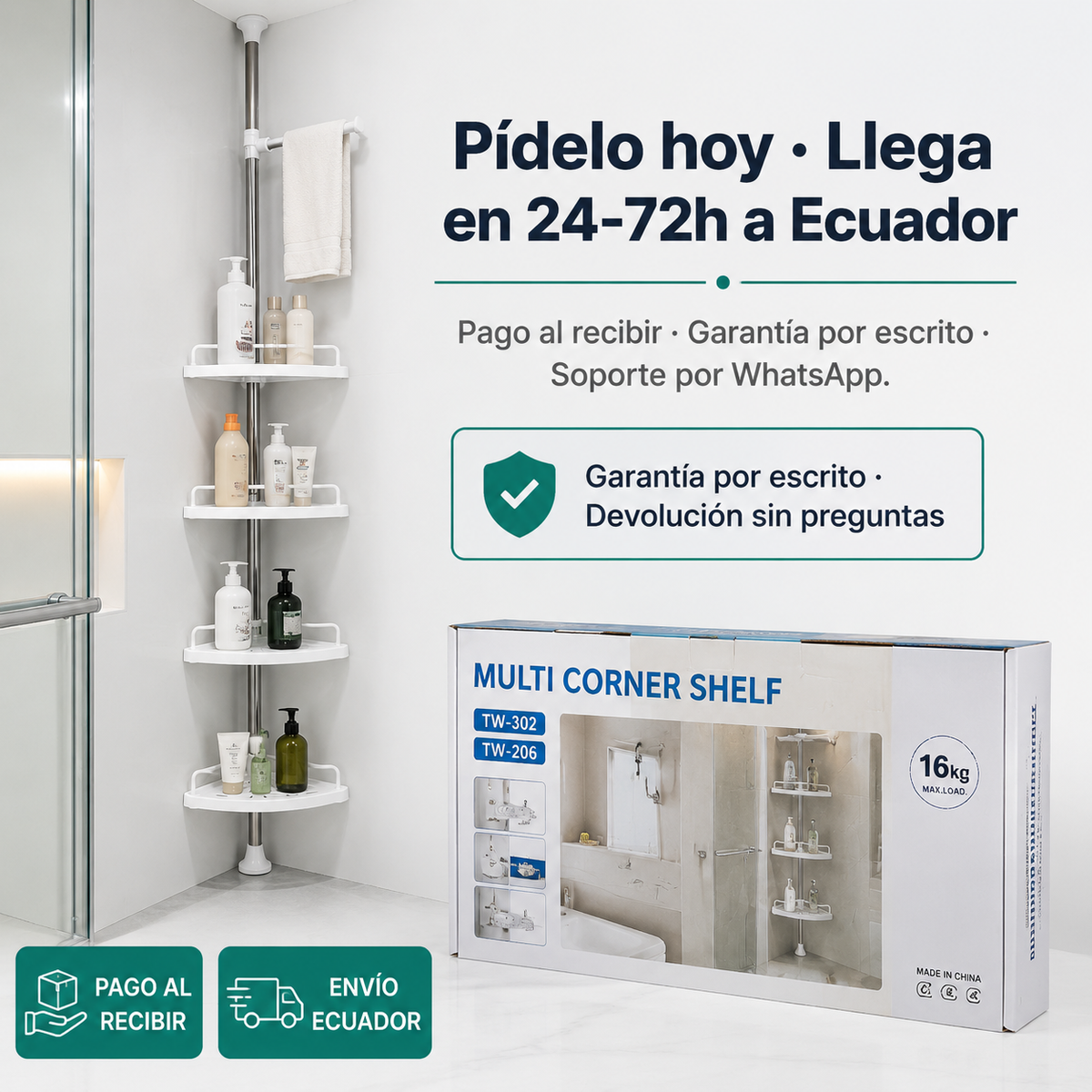 Esquinero De Bano Multifuncional -112627 — vista 7